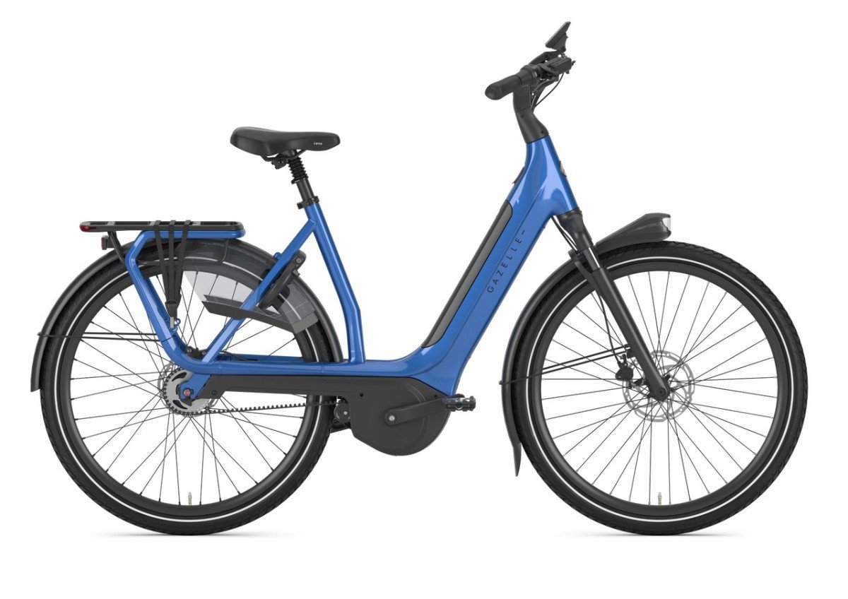Gazelle Avignon test e-bike Tropical Blue Glans Dames 2026
